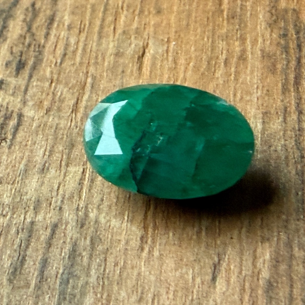 Authentic  Emerald Green Oval Gemstone